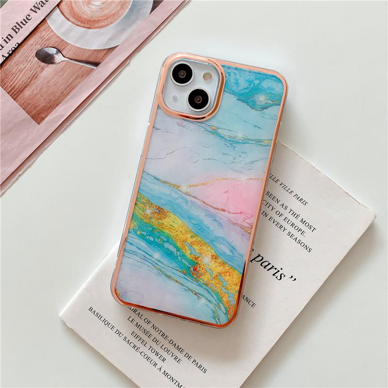 Роскошный позолоченный блестящий мраморный чехол для телефона с художественным рисунком для iPhone 13 Samsung Xiaomi Moto Oppo Прозрачный силиконовый мягкий противоударный чехол из ТПУ