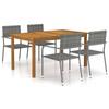 Día Y Noche - Día Y Noche 5-Piece Garden Dining Set Gray