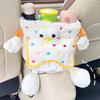 Cartoon Car Mounted Tissue Box Plush Auto Seat Back Storage Bag Car Interior Accessories