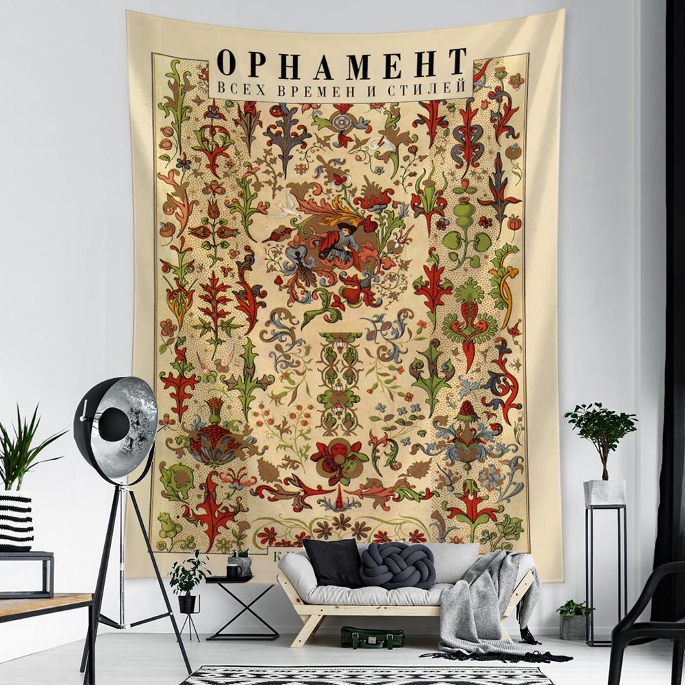 Винтажные дворцовые фигурки, гобелены, искусство, Египет, тапиз, принт, настенный фон, ткань, колдовство, декор в стиле бохо