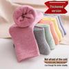 Women's Thick Fleece-Lined Mid-Calf Socks: Warm, Terry Autumn & Winter Floor Socks