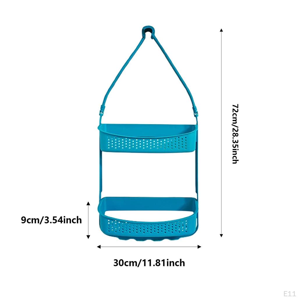 Подвесная душевая корзина, держатель, регулируемая, 2 яруса, органайзер-полка для хранения для больших и