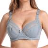 Women Daily Plus Size Brassiere Sexy Lace Ultra Thin Full Cup Bra Comfortable with Wire Bras E Cup 6017