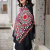 Women Scarf Sun Flower Embroidery Pashmina Cotton Shawls Floral Bandana Scarves