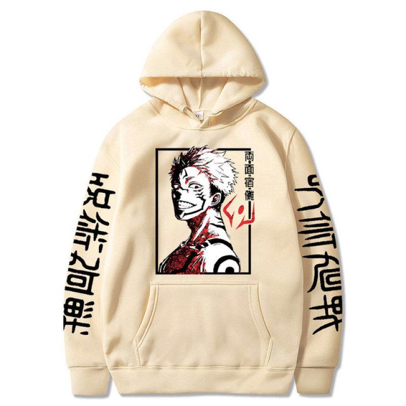 Толстовки унисекс, японское аниме дзюдзюцу кайсен, мужские толстовки с героями мультфильмов Yuji Itadori Ryomen Sukuna, уличная одежда большого размера с графикой, мужская