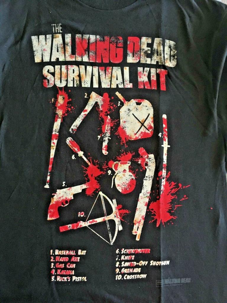 The Walking Dead Survival KitMen T-Shirt -NEW Available in Large New