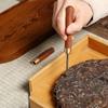 Игла для чая из нержавеющей стали, прочная ручка из сандалового дерева, ножны из черного дерева, прочный нож для разрыхления чая пуэр, аксессуары для чайного сервиза