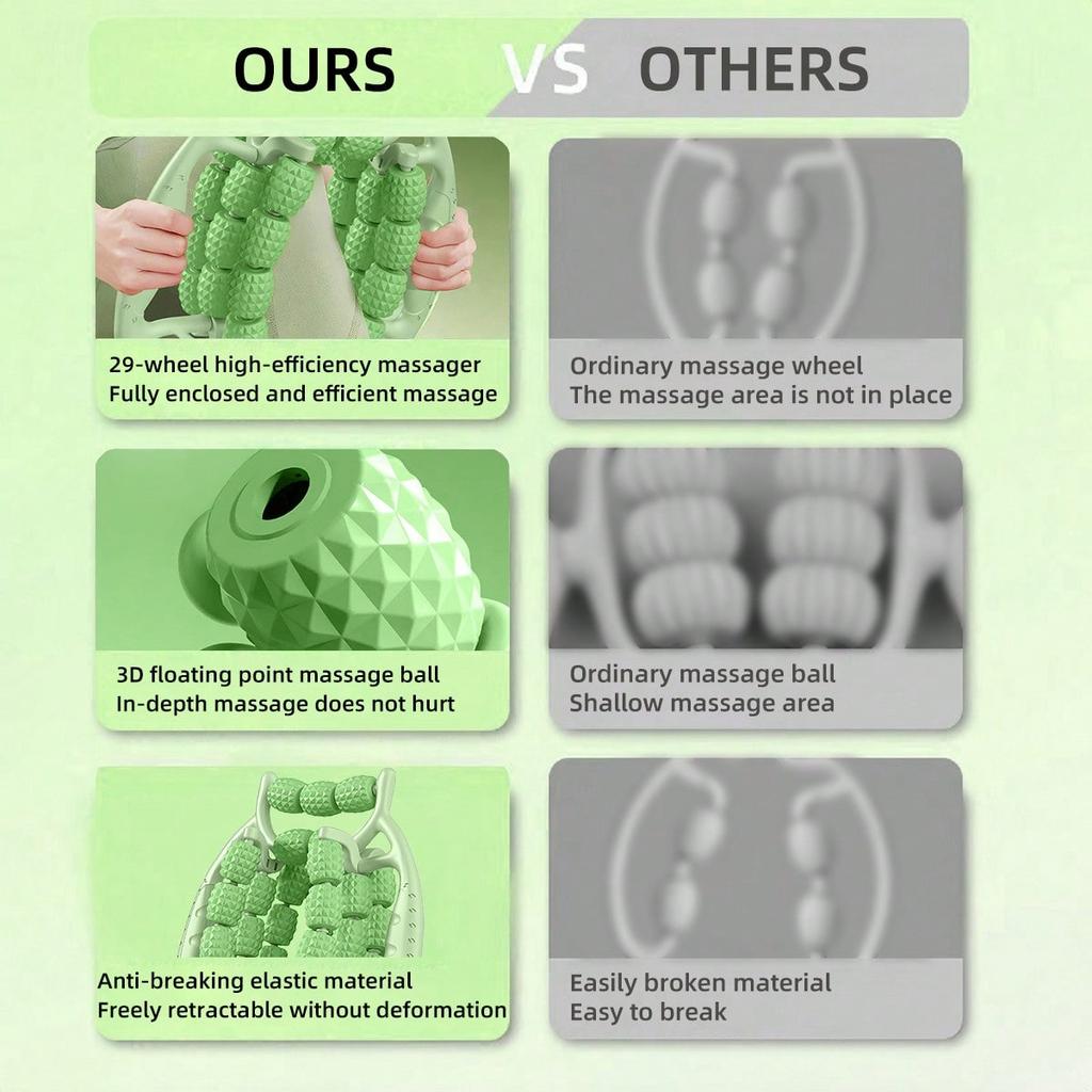 29 роликовый ручной инструмент для красоты ног йога-палка кольцо зажим для ног ролик палка глубокие ткани триггерные точки быстрое восстановление