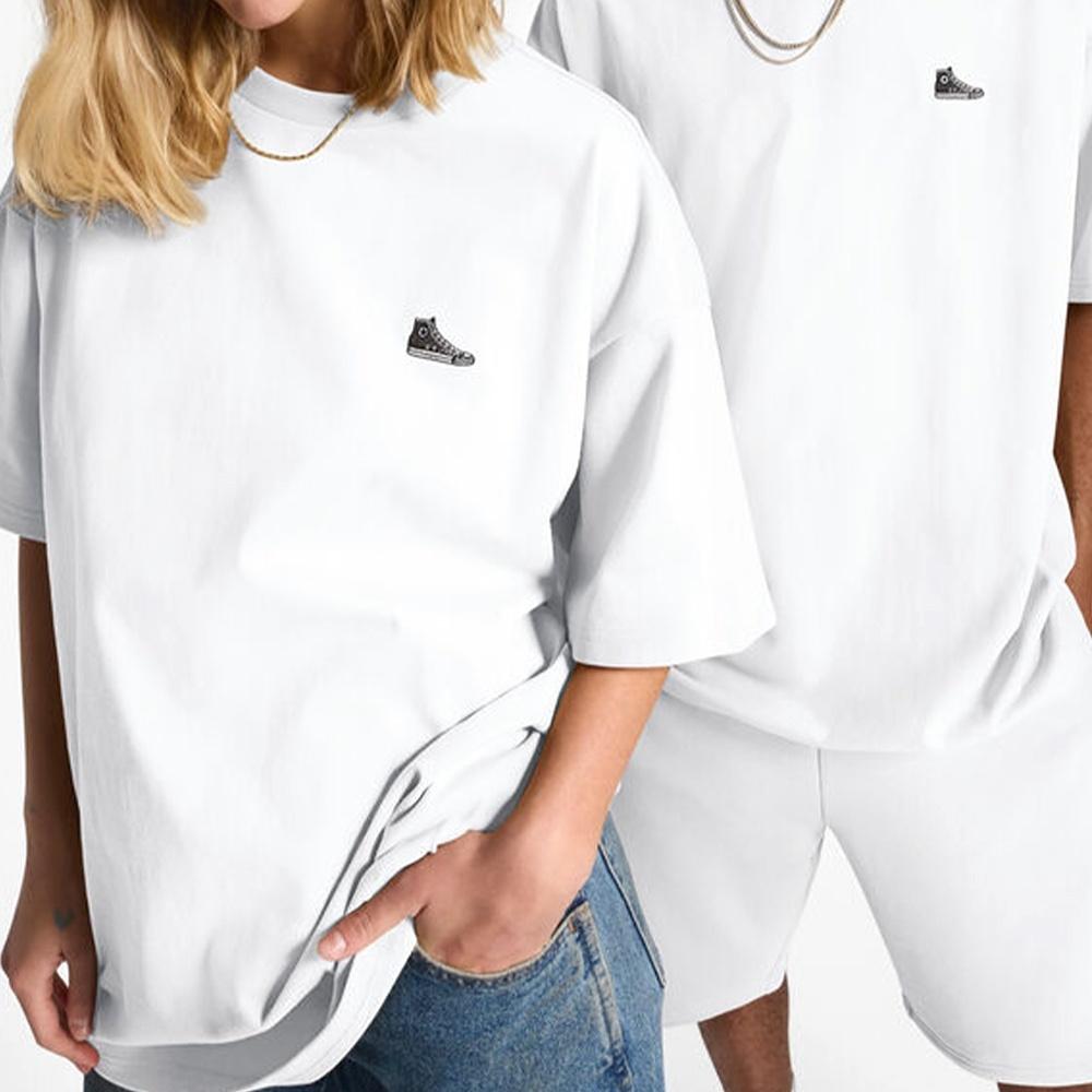 Converse Loose Sneaker Patch T-Shirt Asia Sizing 'White' Unisex 10027239-A01