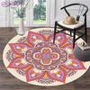 Круглый ковер в стиле бохо, фланелевый коврик для йоги, подушка для гостиной, спальни, учебный коврик, напольный коврик с принтом мандалы, противоскользящий коврик для стула