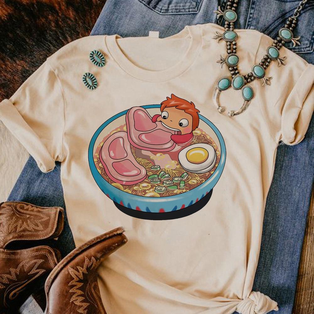 Футболки Studio Ghibli, женская уличная одежда, футболка для девочек, забавная комическая одежда 2000-х годов