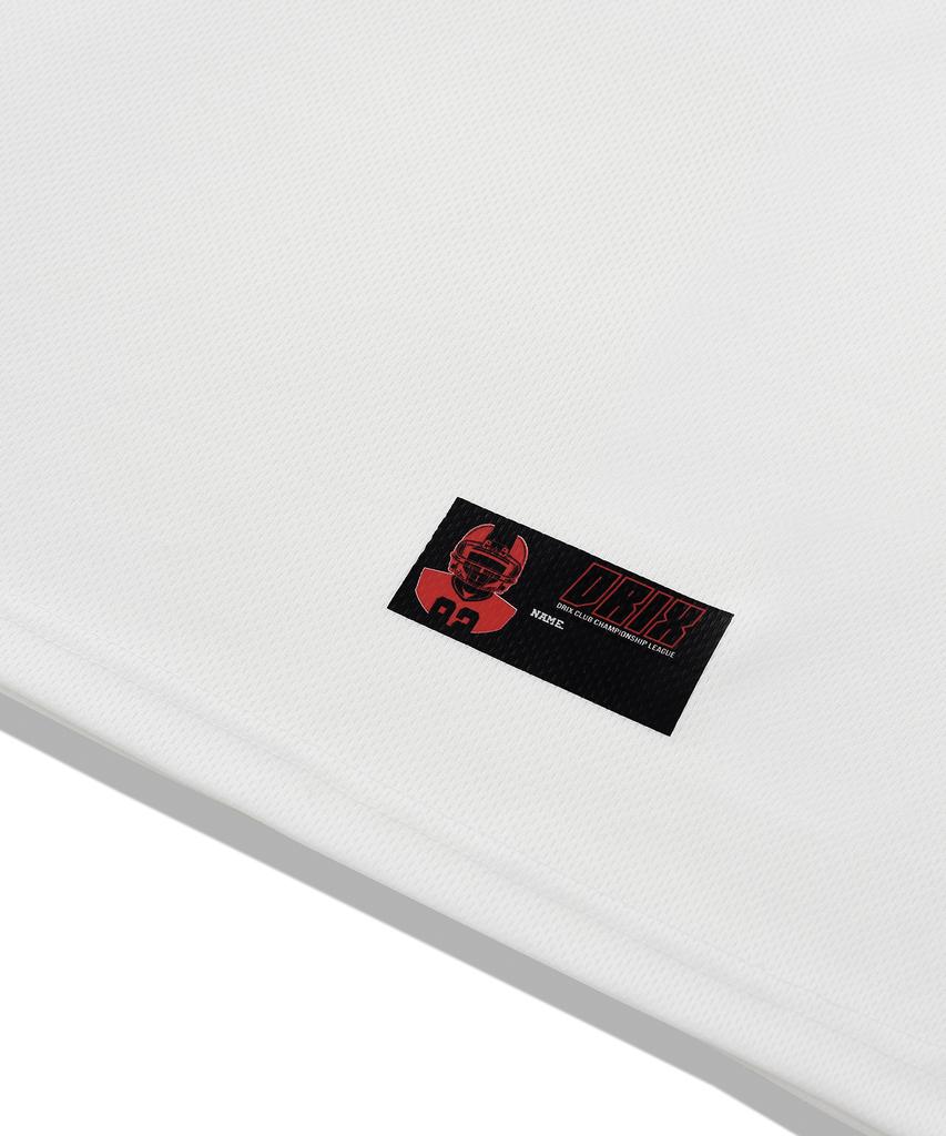 DRIX Rugby Oversized Mesh Jersey Half Sleeve_White