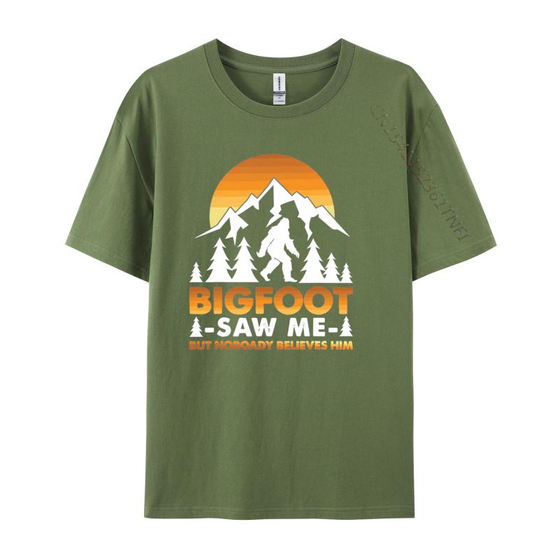 Bigfoot Saw Me But Nobody Believes Him Tshirt Gift Tee Shirts Unisex Premium Cotton Oversized Tshirts Adult