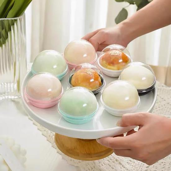 Набор из 50 шт. коробок для упаковки тортов, прозрачные пластиковые мини-коробки для кексов с надежной крышкой, подарочная коробка для выпечки для маленьких тортов, пирожных, десертов, печенья