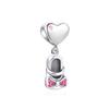 Pure Silver 925 Bracelet for Women Fashion Jewelry with High Heels Sandals Pendant Beads  Charms