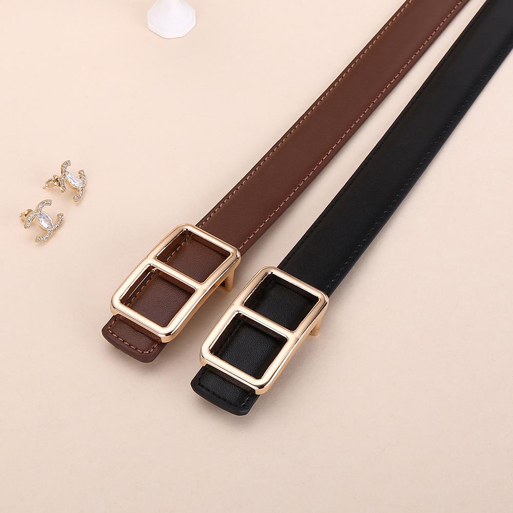Кожаный ремень Женский повседневный деловой простой ремень Украшенный джинсовый ремень Haute Couture