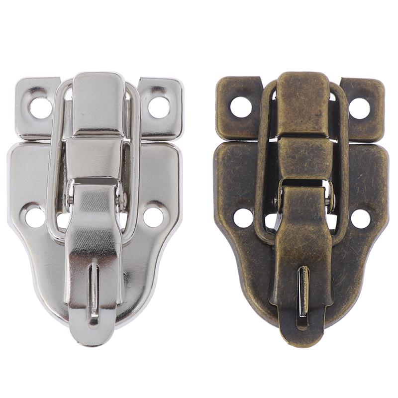 2Pcs Jewelry Chest Box Antique Metal Buckle Suitcase Case Toggle Lock Hasp Latch