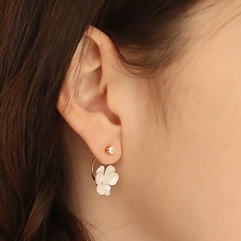 Dana Burton Unique Orchid Mini Two-Way Earrings