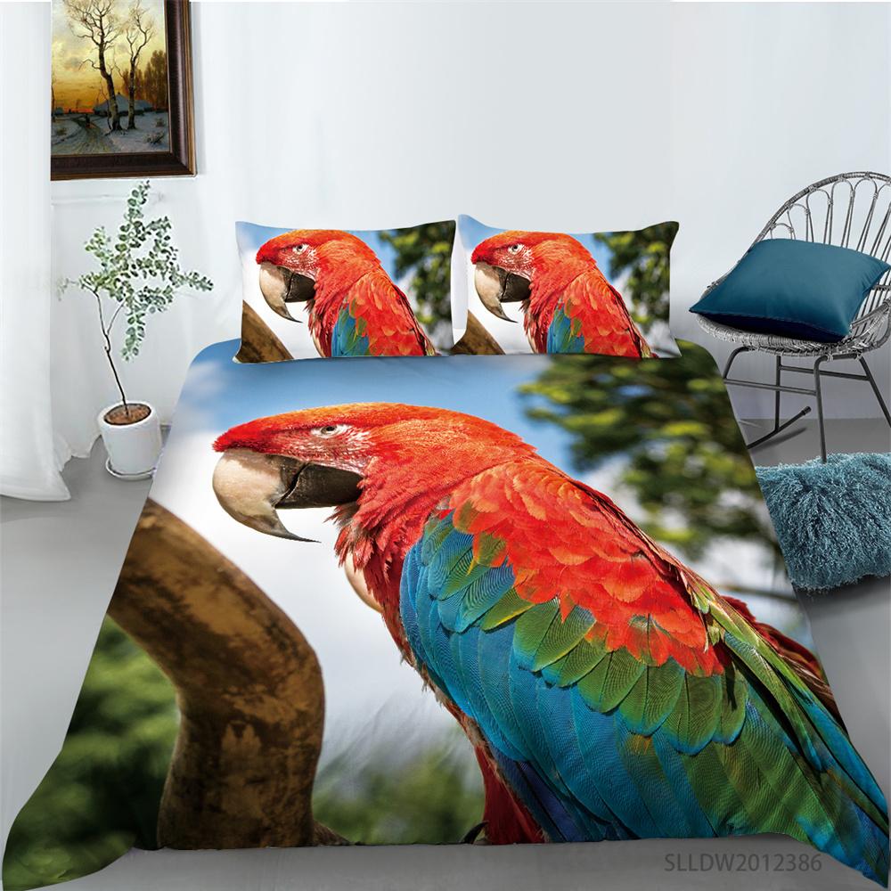 Комплект постельного белья с 3D птицами, домашнее покрывало для дома, постельное белье, текстиль, крутое детское постельное белье для мальчиков, одноместное, двойное, King Size
