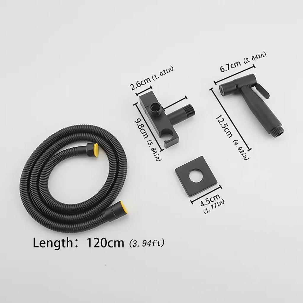 ULA черный портативный распылитель для биде, латунный смеситель для унитаза, биде, только холодная вода, ванная комната, холодный клапан Shattaf, гигиенический душ