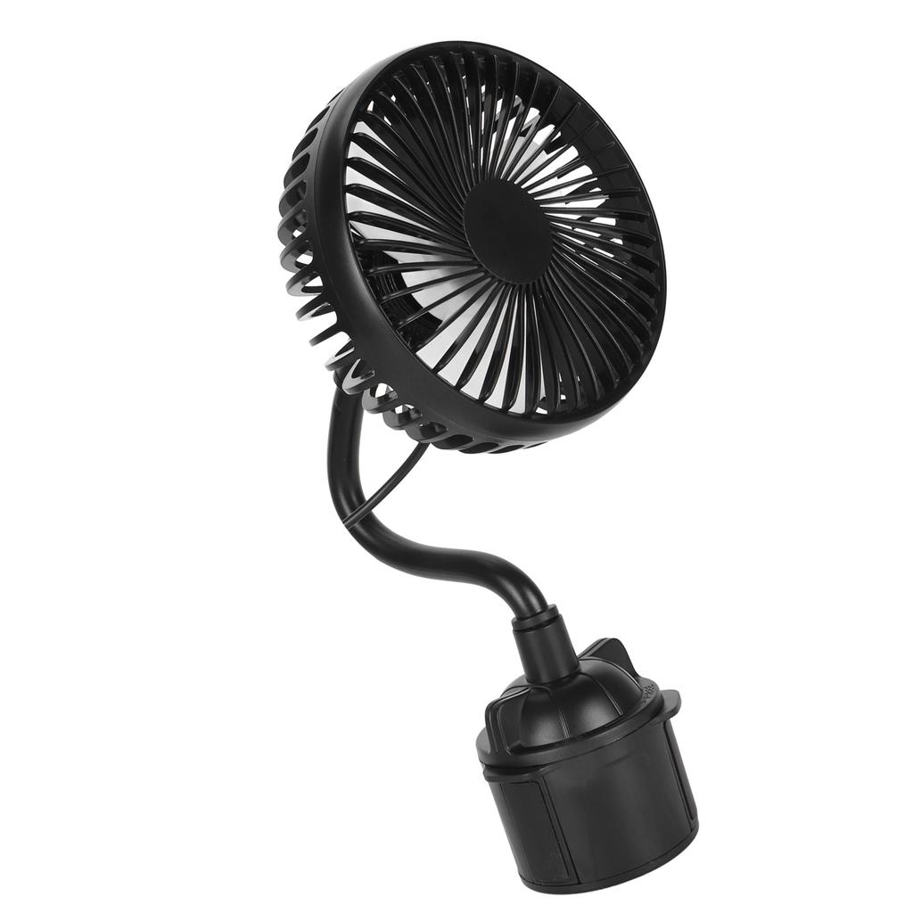 Car Fan Powerful Low Noise 3 Speeds Adjustable Portable USB Powered Fan with Gooseneck for Car Trucks RVs Bus