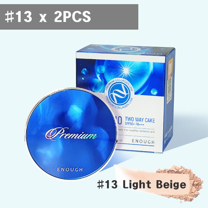 ENOUGH Premium Ultra X10/ 8Peptide/ Rich Gold Two-Way Cake SPF50+ PA+++ with Refill 11g (20 Options)