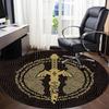 1pc Legend Office Round Area Rug, Under Office Chairs Bedroom Living Room Home Decor  a1016245
