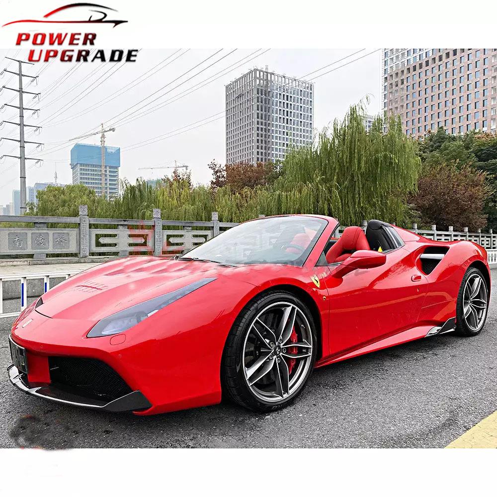 Совместимый карбоновый боди-кит в стиле Ferrari 488 CS: Передние и задние губы, боковые юбки и воздухозаборники