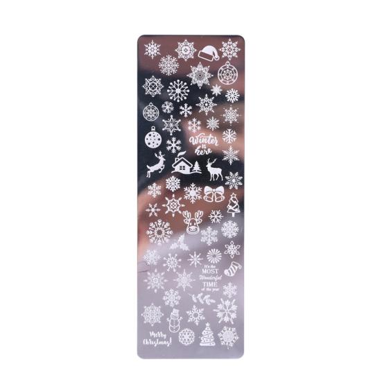 Nail Art Stamping Plate Clear Engraved Leaf Flower Printing Stainless Steel DIY Manicure Template Nail Tool for Beauty