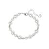 Bracelet - LUXENTER - Akio - Perles blanches - Finition rhodiée - Longueur 16–19 cm