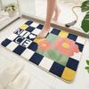 Впитывающий коврик для ванной, утолщенный, из искусственного кашемира, для спальни, ванной комнаты, противоскользящий коврик для ног, впитывающий коврик для пола для ванной