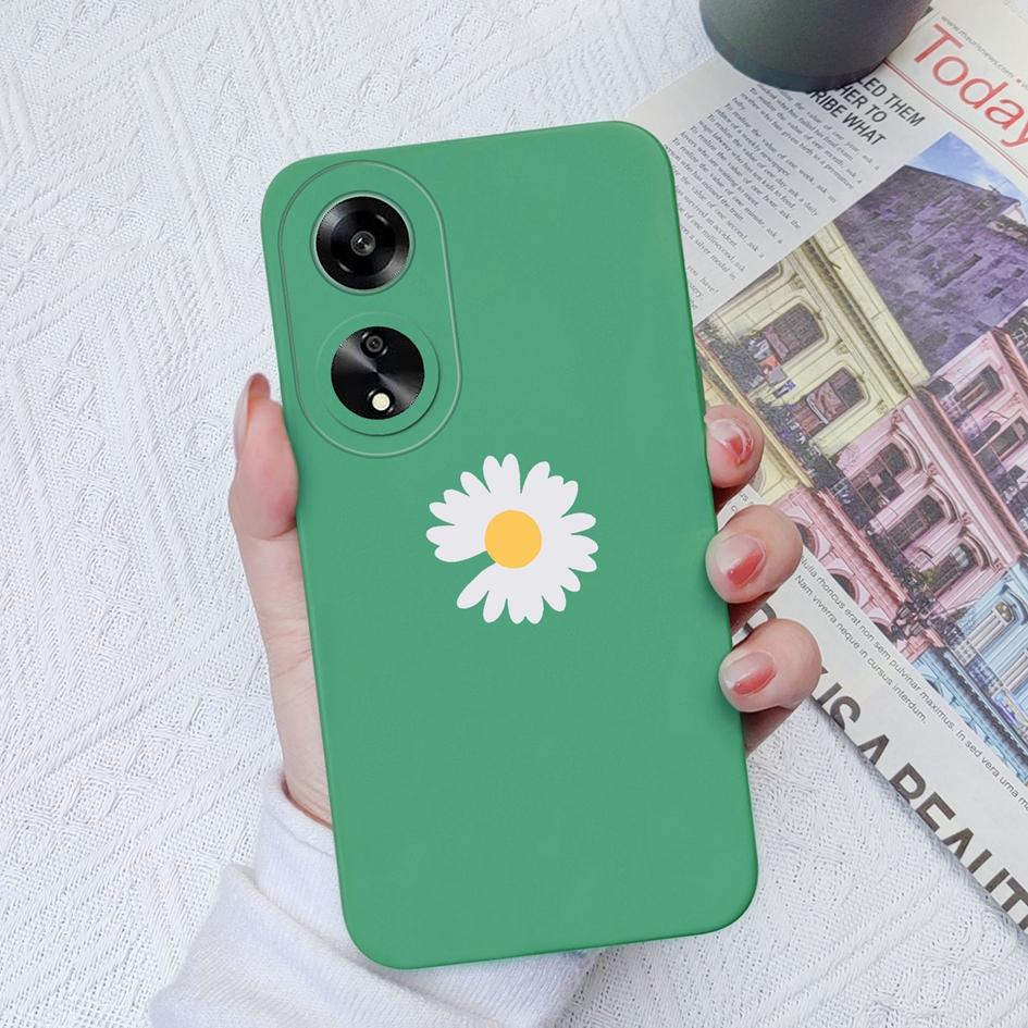 Красивый чехол для телефона с подсолнухом для Oppo A11 A1K A1 A7 A15 A55 A35 A52, квадратный жидкий силикон, высококачественный чехол с защитой от отпечатков пальцев для Oppo