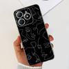 Чехол-сердце для пары для Realme Narzo N61 N63 Realme C63 C61 Прозрачный Мягкий Силиконовый Тонкий Чехол для Телефона Модный Capas