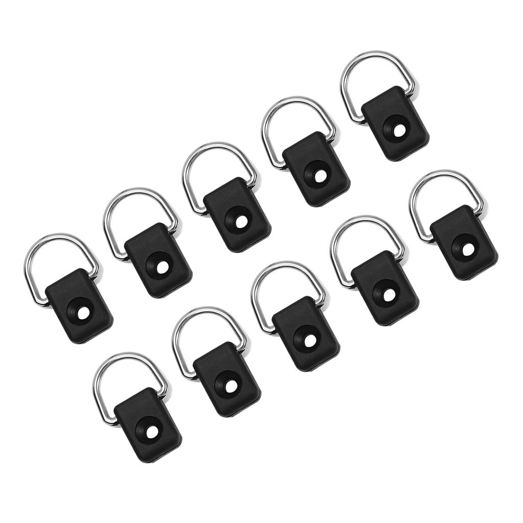 10 шт. черного каноэ каяк рыболовное такелажное кольцо D с винтами M6 для комплекта аксессуаров для банджи