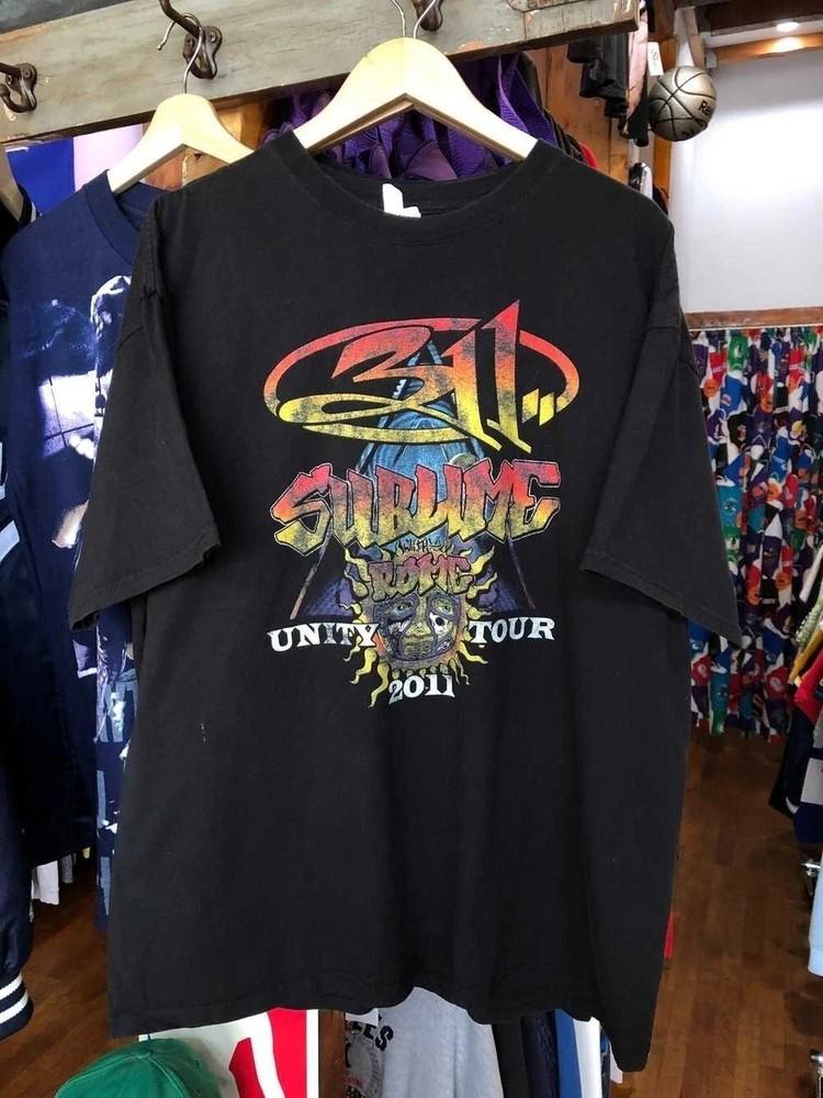 311 Unity Tour рок футболка с коротким рукавом черного цвета классическая рубашка Мужская Женская S-5XL Унисекс Футболка