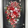 1 PCS Christmas Wreath Candy Upside Down Tree Garland Artificial Xmas Ornament Hpme Porch Window Door Wall Hanging Decoration