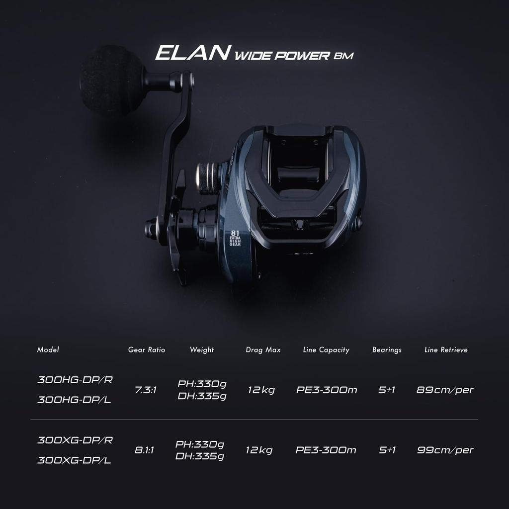 tailwalk Мультипликаторная катушка ELAN WIDE POWER BM 300XG-DP/L