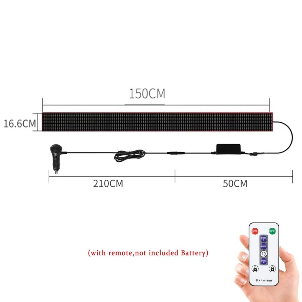 Remote Control Truck Devil Eye LED Matrix Pixel Panel Soft Foldable Lighting Graffiti Scrolling Board Ambient Light 24V