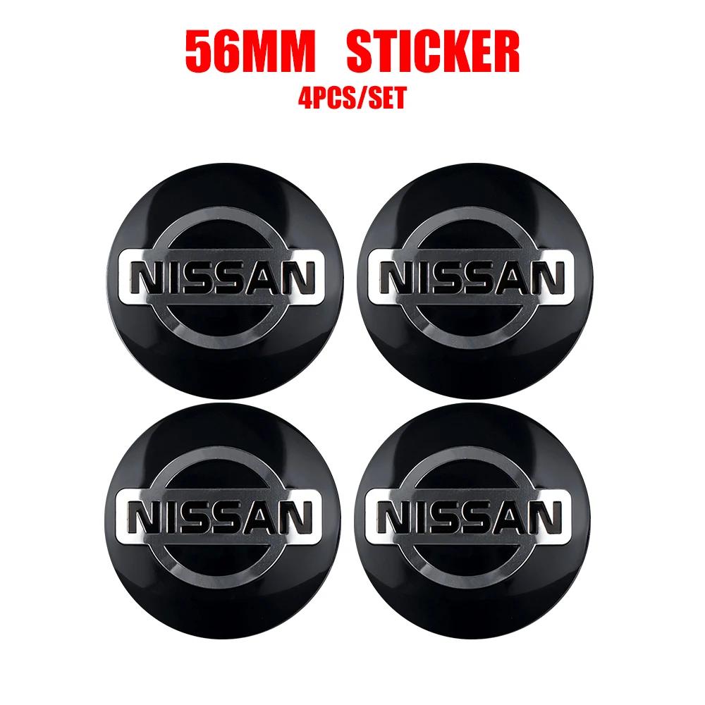 For Nissan ArR44pcs 54/56/60mm Car Wheel Center Hub Cap Stickers Wheel Rims Center Hub Caps For Nissan T32 Tiida Micra Nismo Sentra Patrol Y62