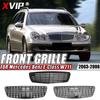 XVIP Glossy Black AMG Style Front Bumper Grille For Mercedes Benz E W211 E320 E350 E500 E550 2003-2006 Chrome GTR Style Grilles