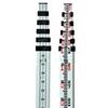 UTC Leveling Rod, Aluminum, 6 Meters, 5-Fold Leveling Rod, White