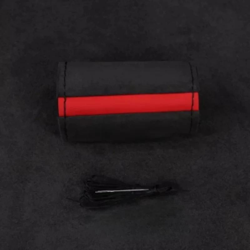 НОВАЯ Оплетка на руль автомобиля Мягкая Износостойкая Удобная Износостойкая Универсальная Ручная Шнуровка Черная Замша