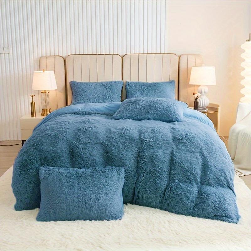 3-Piece Luxurious Plush Duvet Cover Set – Cozy & Soft Bedding, Perfect for Bedroom Comfort, Ideal for Guest Rooms and Dorm Aesth