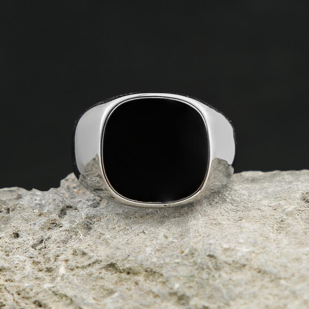 Панк Романтическое виниловое кольцо для мужчин и женщин Пара Свадебные украшения Гладкие кольца из нержавеющей стали Хип-хоп вечеринка Модные украшения Подарки