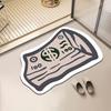 Коврик для пола в ванной, коврик для ног, мягкий впитывающий коврик из диатомовой грязи, нескользящий для туалета, туалета, коврик у двери туалета, ванная
