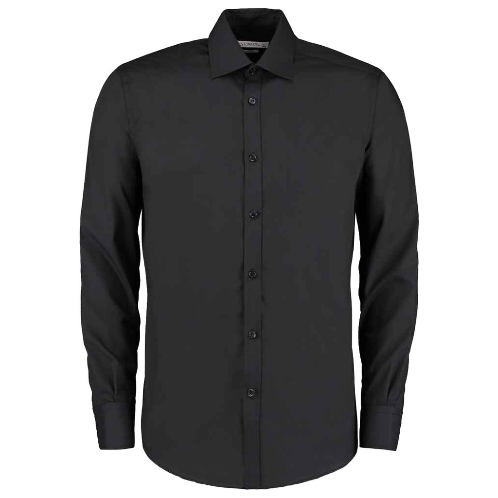Kustom Kit Mens Slim Long-Sleeved Shirt