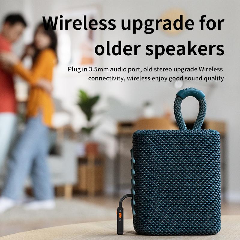 Bluetooth 5.4 Audio Adapter Receiver Transmitter 3.5mm AUX Wireless Audio Adapter HIFI Music With HD MIC For TV Car Headphones