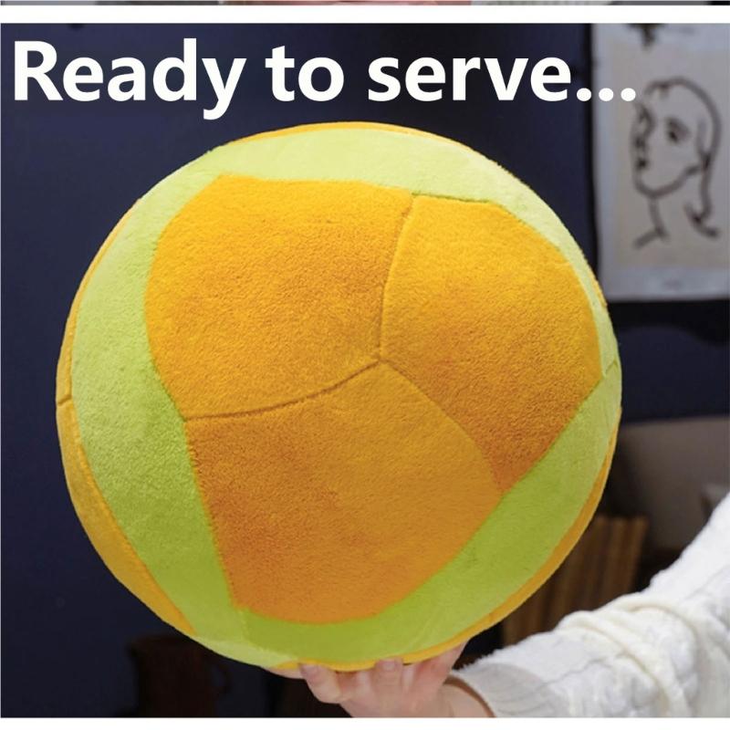 Seat Cushion Soft Furry Fabric Sports Throw Pillow Realistic Volleyball Shape Stuffed Cushion For Work Home Relaxation