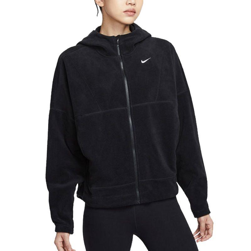 Nike Женская спортивная куртка-толстовка с капюшоном на молнии из флиса Черный HV3699-010