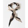 Daks Ivory Chain Print Petit Triangle Scarf   Ring Set Dcsc4e824iv